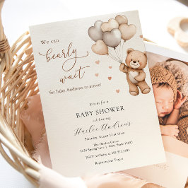 We kunnen wachten tot Teddy Bear Baby shower Kaart