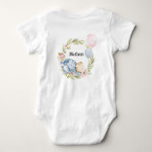 We kunnen wachten tot Teddy Bear Baby shower Romper (Achterkant)