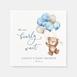 We kunnen wachten tot Teddy Bear Baby shower Servet