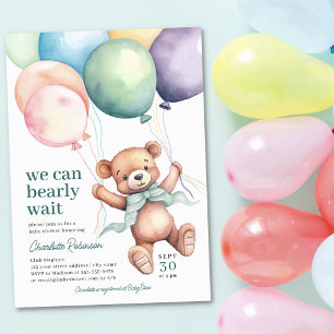 We kunnen wachten tot Teddy Bear Balloon Baby show Kaart