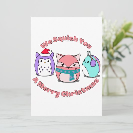 We kwadratten je een prettige kerst kaart (Staand voorkant)