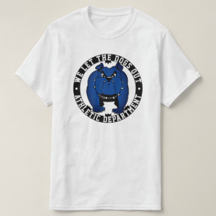 We laten de honden uit school sport bulldog mascot t-shirt