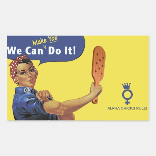 We laten je het doen! rechthoekige sticker (Voorkant)