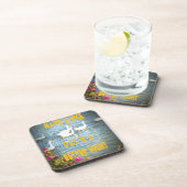 We laten onze klanten altijd tevreden en gelukkig bier onderzetter (Rechterzijde)