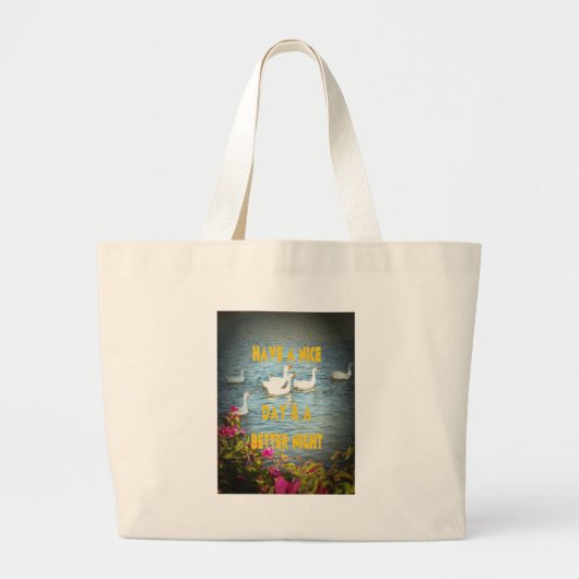 We laten onze klanten altijd tevreden en gelukkig grote tote bag (Voorkant)