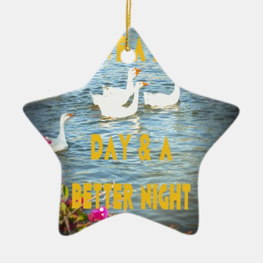 We laten onze klanten altijd tevreden en gelukkig keramisch ornament (Voorkant)