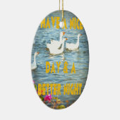 We laten onze klanten altijd tevreden en gelukkig keramisch ornament (Rechts)