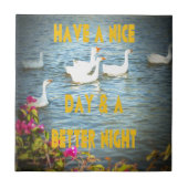 We laten onze klanten altijd tevreden en gelukkig tegeltje (Voorkant)