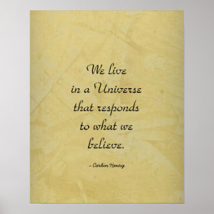 We Live In A Universe Citaat Poster