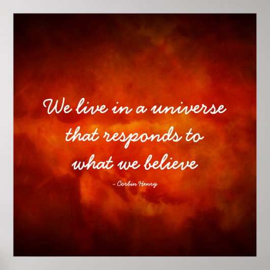 We Live In A Universe Poster (Voorkant)