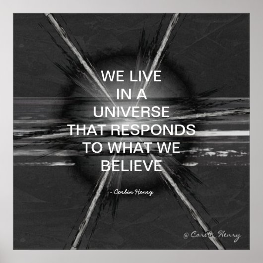 We Live In A Universe Poster (Voorkant)