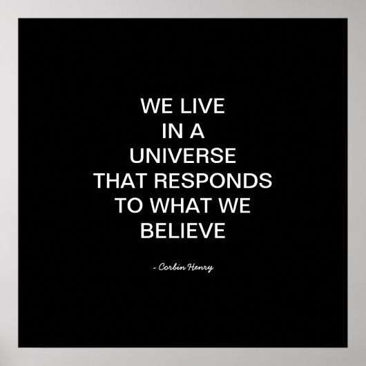 We Live In A Universe Poster (Voorkant)