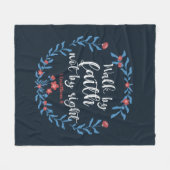 We lopen langs Faith Floral Bijbel Verse Christeli Fleece Deken (Voorkant (Horizontaal))