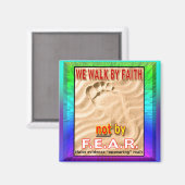 We lopen langs Faith Magnet Magneet (Voorkant / Achterkant)