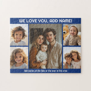 We Love Add Name - 5 Foto Collage Legpuzzel