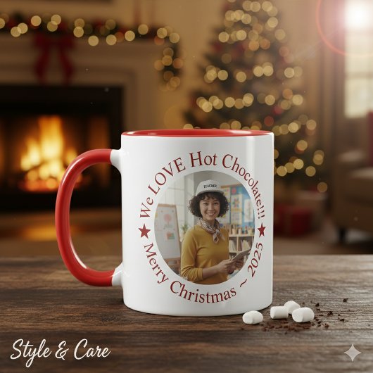 We LOVE Hot Chocolate Festive Personalized Mok