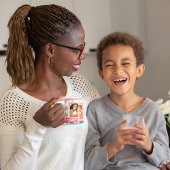 We Love Mom Ever Pink Custom Photo Collage Mugs