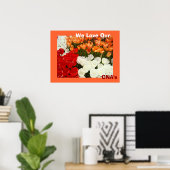 We Love Our CNA's posters Orange Tulip Flowers (Bureau à domicile)