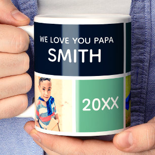 We Love Papa Op Maat Gepersonaliseerde Foto Koffiemok