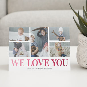 We Love You 5 Foto Moederdag Kaart