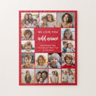 We Love You Add Naam - 15 foto collage galerij Legpuzzel
