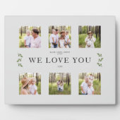 We Love You Custom Six Photo Family Collage Plaque (Devant)