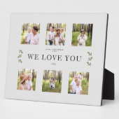 We Love You Custom Six Photo Family Collage Plaque (Côté)