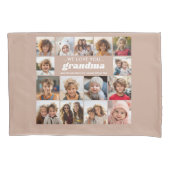 We Love You Grandma - 15 Fotocollage Gallery Kussensloop (Voorkant)