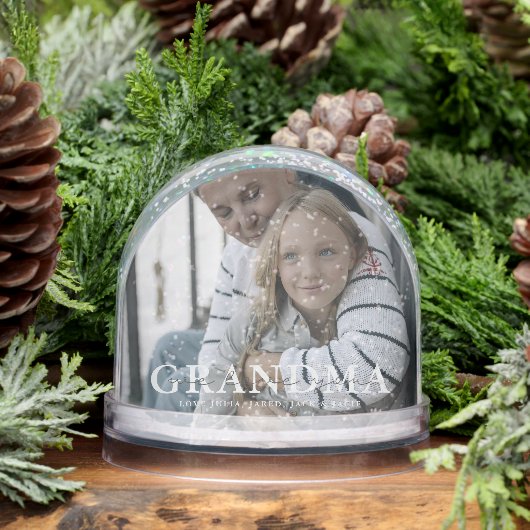 We Love You Grandma Custom Snow Globe (Hiver)