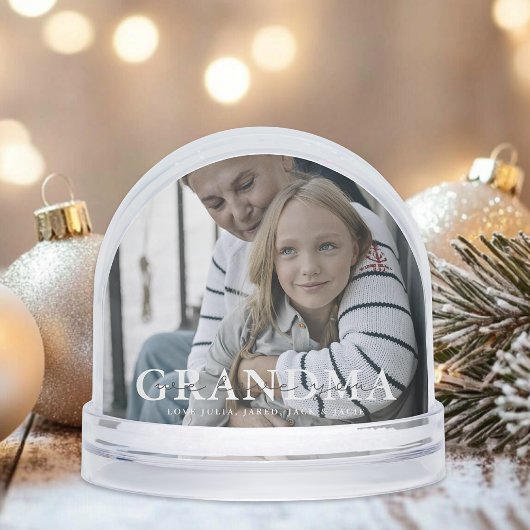 We Love You Grandma Custom Snow Globe
