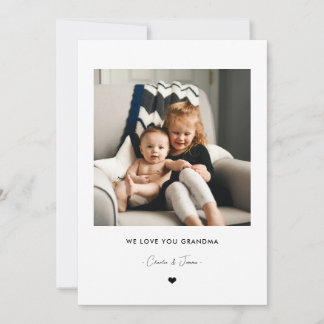 We Love You Grandma Photo Card from Grandkids  Kaart