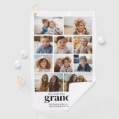 We Love You Grandpa - 10 Fotocollage - Modern Golfhanddoek (Insitu)