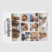 We Love You Grandpa - 10 Fotocollage - Modern Golfhanddoek (Horizontaal)