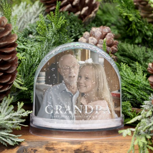 We Love You Grandpa Custom Snow Globe (Hiver)