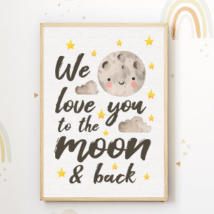 We Love You Maan Kinderkamer Poster Decoratie