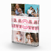 We Love You Mam Roze Minimalist 6 Fotocollage Fotoblokken (Rechts)