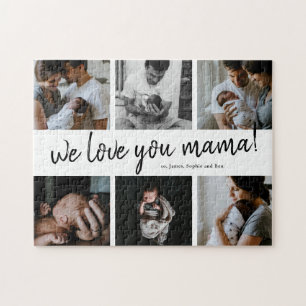 We Love You Mama Moderne 6 Foto Collage Moederdag Legpuzzel