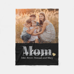 We Love You Moeder Foto Cadeau Fleece Deken