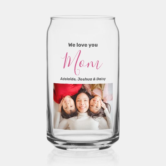 We Love You Mom Modern Cute Girly Script Chic Soda (Recto)