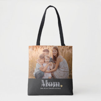 We Love You Mom Photo Gift T-Shirt Draagtas