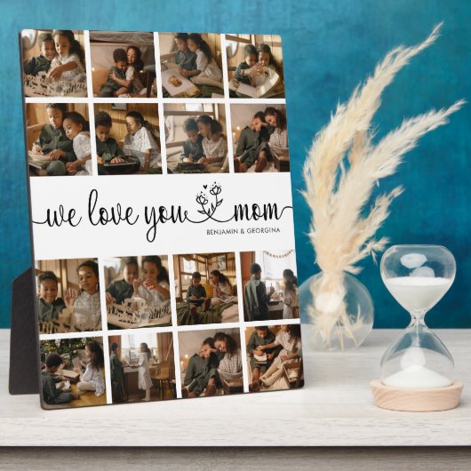 We Love You Mom Photo Plaque (Côté)