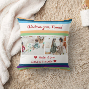 We Love You Nana 2 Foto's Namen Kleur Banden Maken Kussen