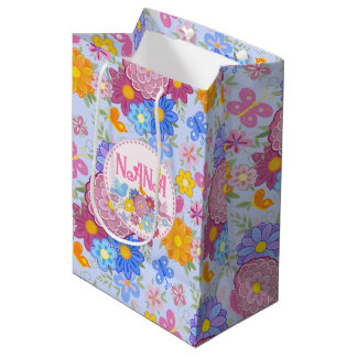 We Love You Nana wilde bloemen BOHO Persoonlijk Medium Cadeauzakje
