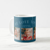 We Love You Oma 4-Foto Turquoise