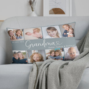 We Love You Oma Foto Collage Hart Script Kussen