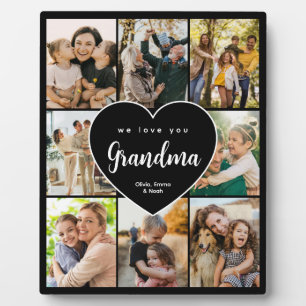We Love You Oma Persoonlijke 8 Foto Collage Fotoplaat