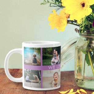 We Love You Oma Persoonlijke Fotocollage Extra Grote Beker