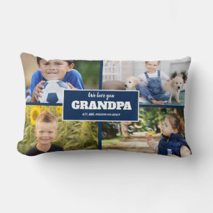 We Love You Opa 4 Foto Navy Blauwe  Kussen