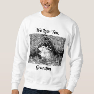 We Love You Opa Zwarte Witte Eend Trui
