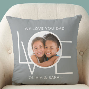 We Love You Papa Mooi Cadeau voor Vaderdag met Fot Kussen